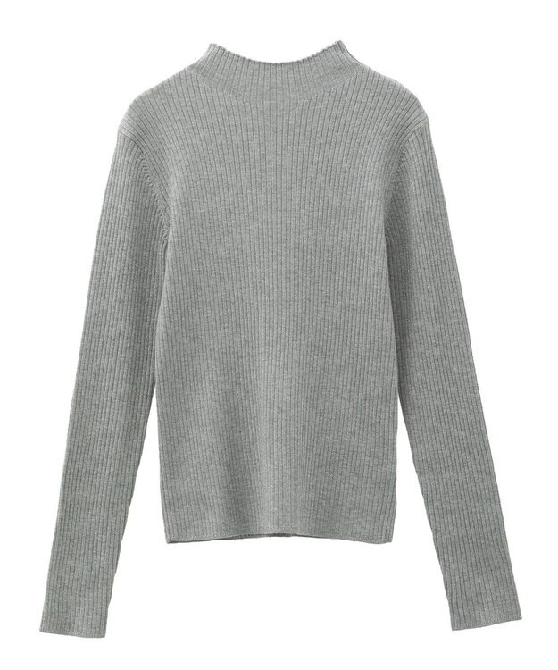YECCA VECCA ラメ混ハイネックリブニット Gray
