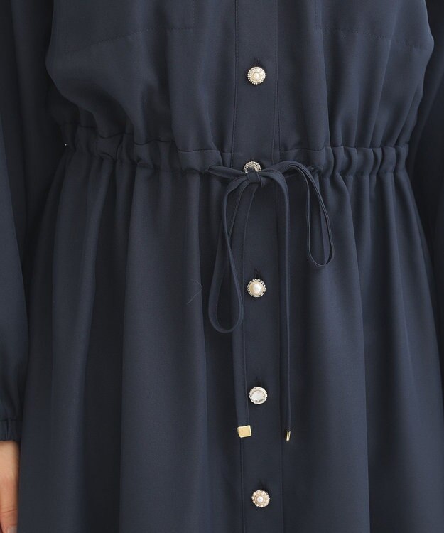 Green Parks ・ＥＬＥＮＣＡＲＥ　ＤＵＥ　イロイロ釦ワンピース Navy