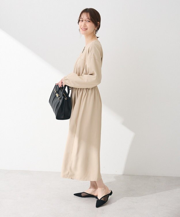 Green Parks ・ＥＬＥＮＣＡＲＥ　ＤＵＥ　イロイロ釦ワンピース Beige