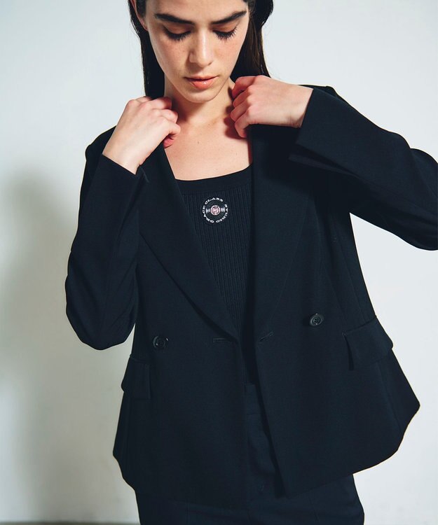 GRACE CONTINENTAL WOOLコンシャスジャケット ブラック