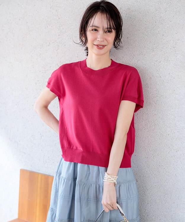 組曲 S 【先行予約】シアー ニットT チェリーローズ系