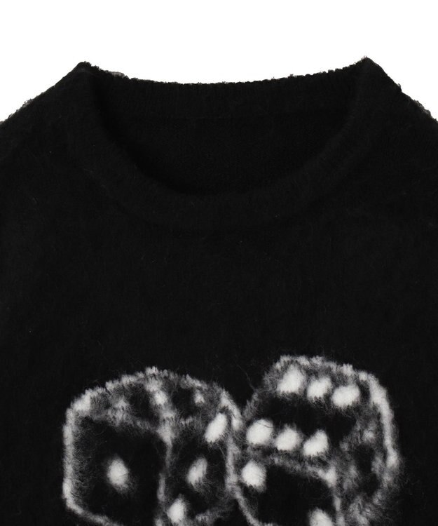 WEGO 【ユニセックス着用ITEM/MLサイズ展開】シャギーグラフィックプルオーバー ブラック