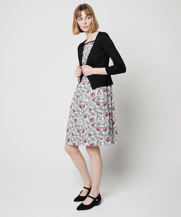 TOCCA 【洗える！】AJISAI VNECK カーディガン ブラック系