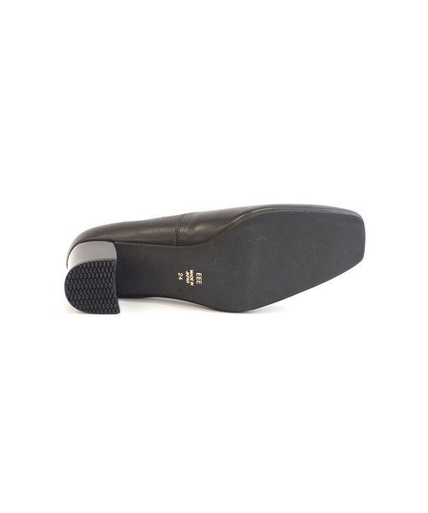 Pointer 日本製 バックルモチーフスクエアトゥパンプス ブラック