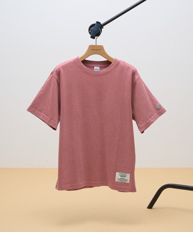 AMERICAN HOLIC DISCUS パウダーブリーチ加工Tシャツ Pink