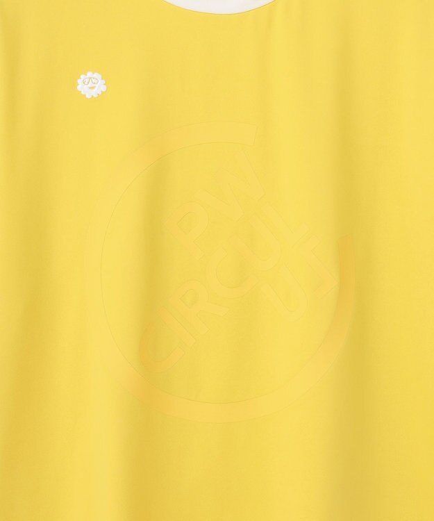 PW CIRCULUS 【UVカット / 吸水速乾 / 伸縮性抜群】【MEN】バックメッシュ切り替えモックT イエロー系