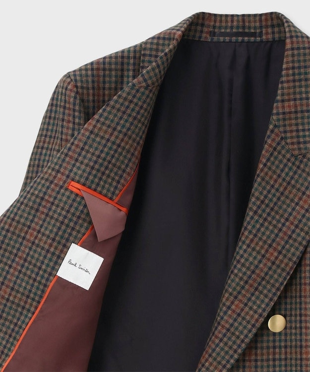 美品‼️Paul Smith チェック柄 ビジネスジャケット クラシックガンクラブチェック ダブルジャケット / Paul Smith