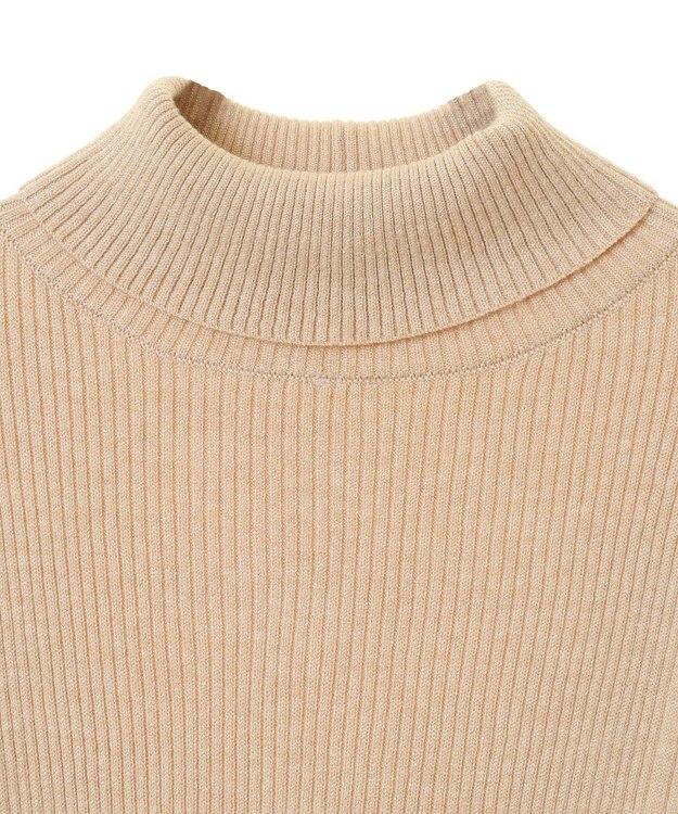 earth music&ecology ラメタートルネックニットプルオーバー Gold