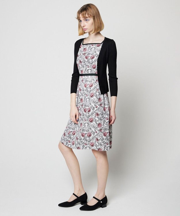 TOCCA 【洗える！】AJISAI VNECK カーディガン ブラック系