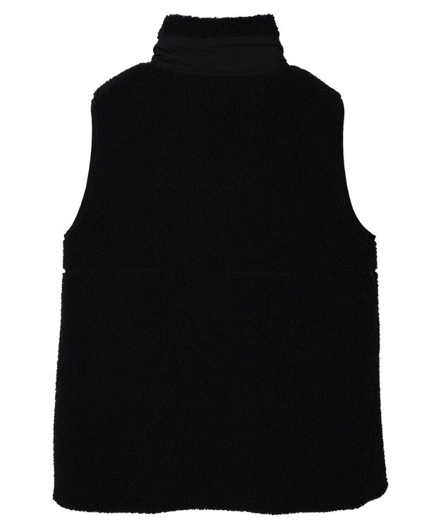 Green Parks ボアミドル丈ベスト Black