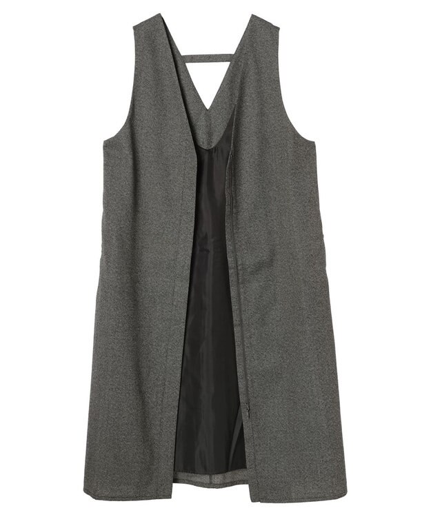 Green Parks ３ｗａｙで着られるツイード風ジャンスカ Gray