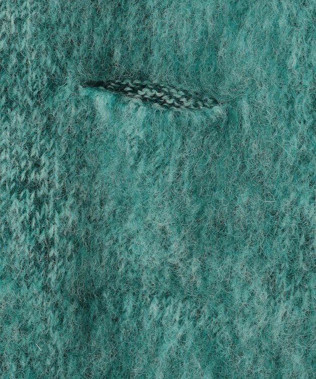 J.PRESS MEN 【J.PRESS ORIGINALS】SHETLAND WOOL SHAGGY MOULINET COLOR SADLE CARDIGAN / JAPAN MADE グリーン系