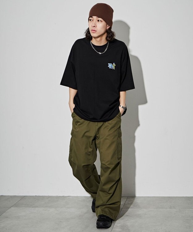 WEGO 【ユニセックス着用ITEM】別注ベンデイビスワンポイントT ブラック