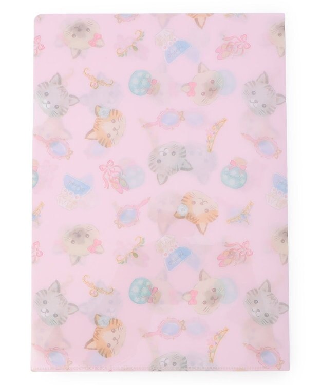 Chacott Catクリアファイル ロイヤルピンク