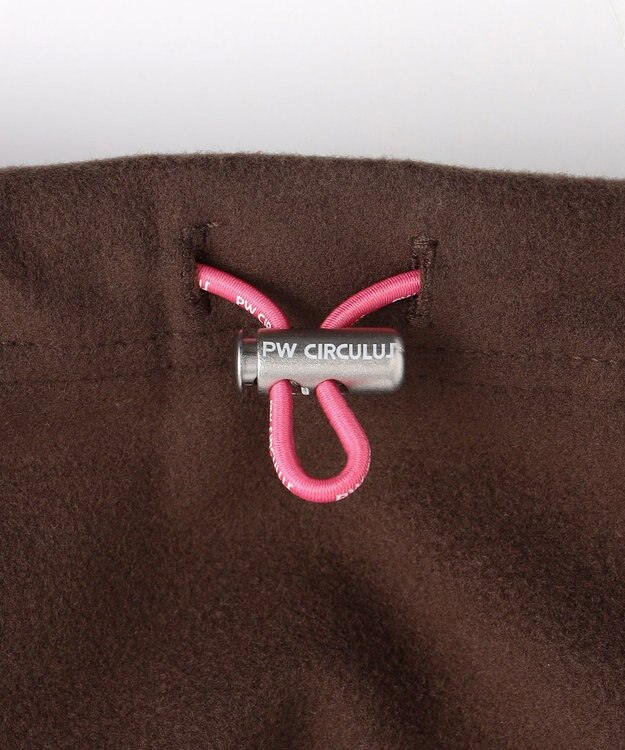 PW CIRCULUS 【起毛素材であたたか】【MEN】スピンドル付 両面起毛タートルネック ゴルフ ダークブラウン系