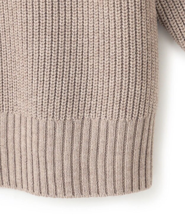 BEIGE， 【洗える】LEADER / ボタンディティールハイネックトップス Taupe