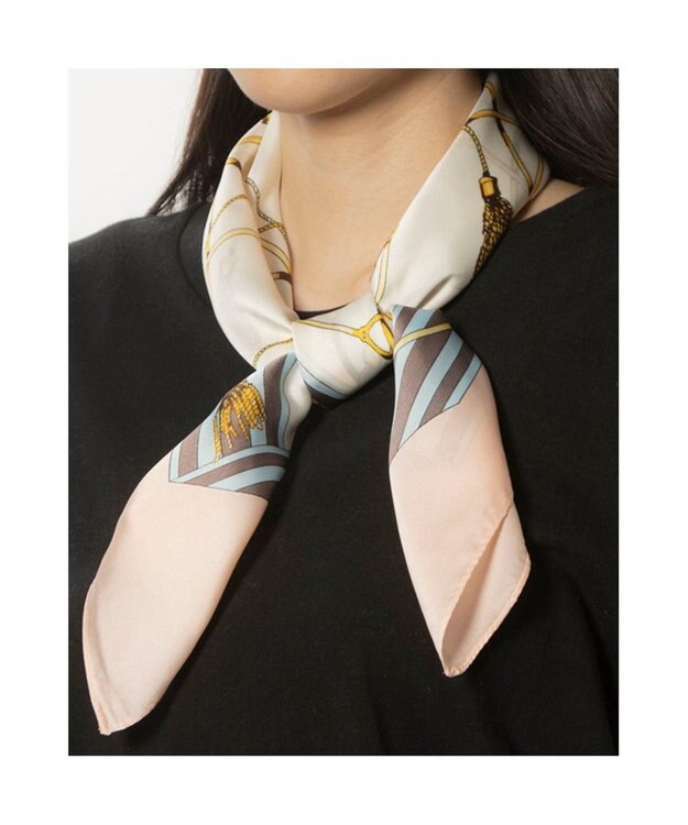 UNBILLION カシュネ cache nez / チェーン柄スカーフ ピンク