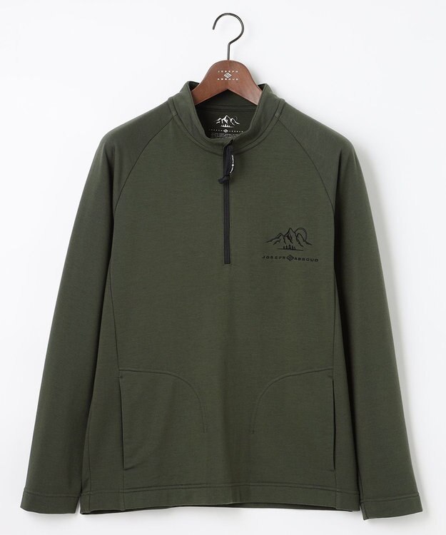JOSEPH ABBOUD MOUNTAIN 【UNISEX】ウォームバックフリース カットソー カーキ系
