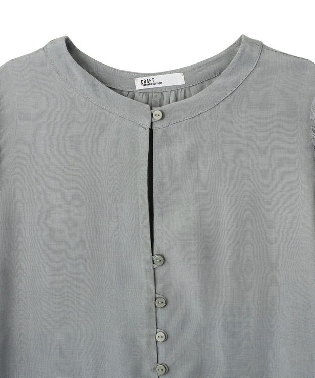 CRAFT STANDARD BOUTIQUE インド製 ボリュームスリーブブラウス Gray