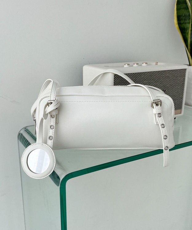 WEGO ミラー付きボストンバッグ ホワイト