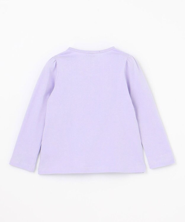 ANY KIDS テディベリー刺繍 長袖Tシャツ ラベンダー