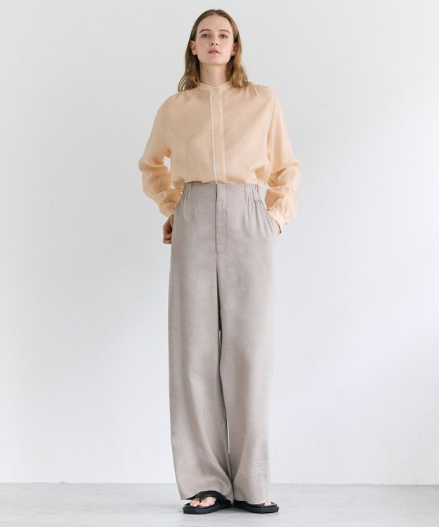 BEIGE， MICA / リネンブレンドイージーワイドパンツ  L.Taupe
