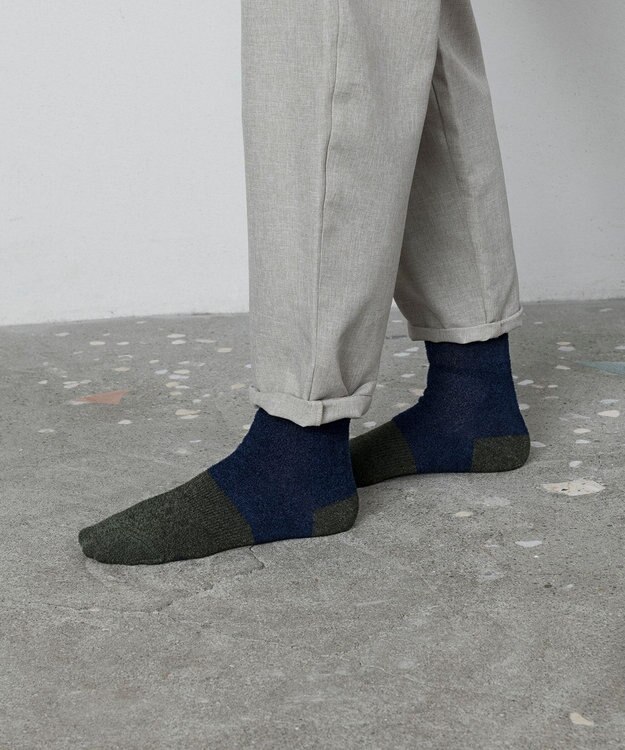 TRICOTE ギャザールーズハイソックス 39NAVY