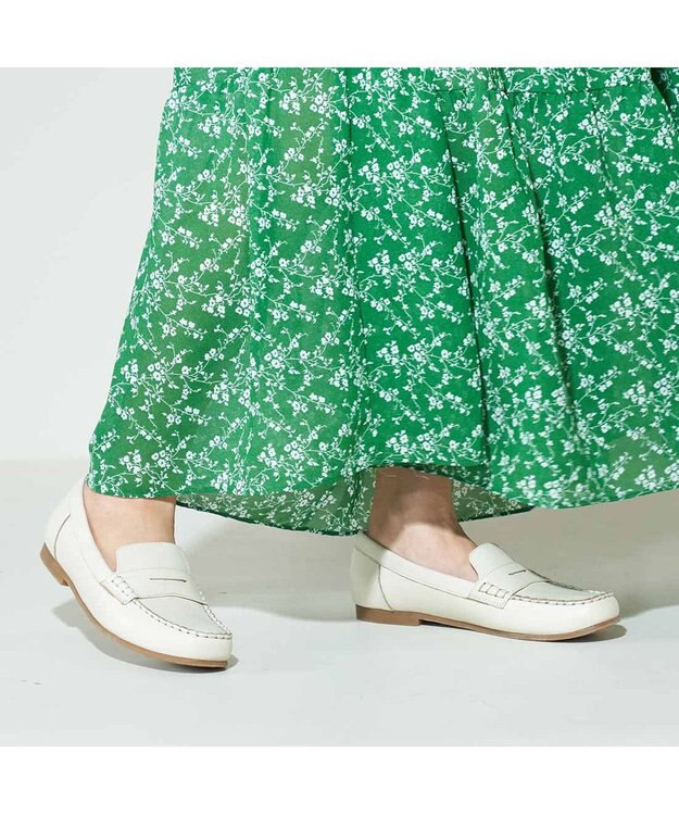 ing <ing>【WEB限定】【サスティナブルシリーズ】モカコインローファー アイボリー