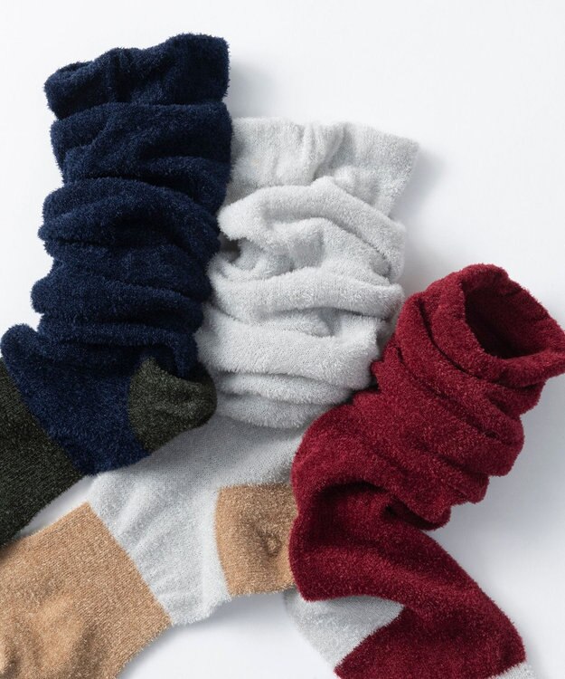 TRICOTE ギャザールーズハイソックス 39NAVY