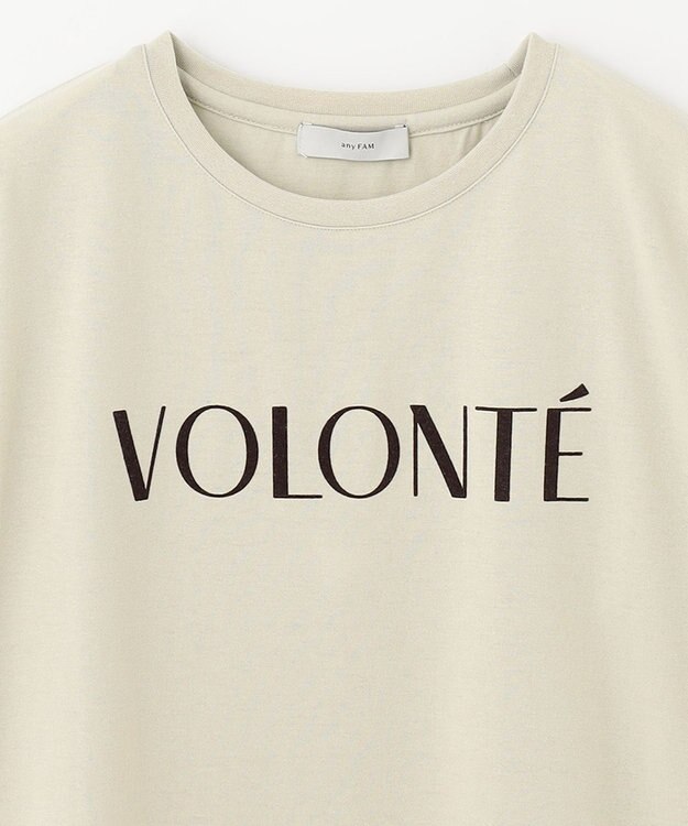 ANY L 【洗える】フロッキーロゴ Tシャツ オイスター