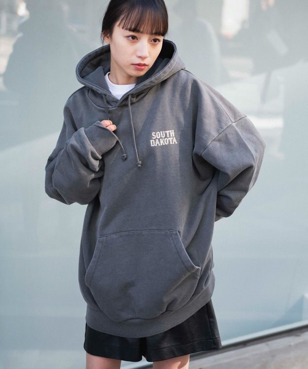 WEGO ピグメントグラフィックプルパーカー 柄3