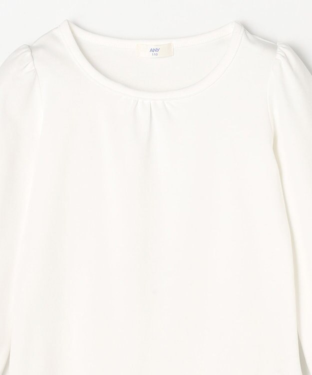ANY KIDS 襟なしカットソーブラウス ホワイト