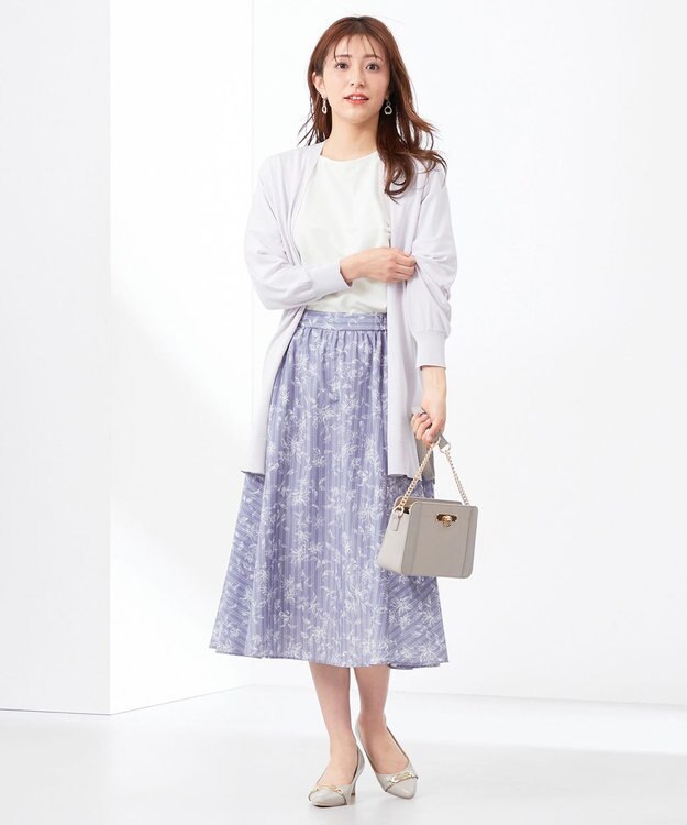 ANY SIS S 【洗える】ドルマンスリーブロング カーディガン ライトグレー