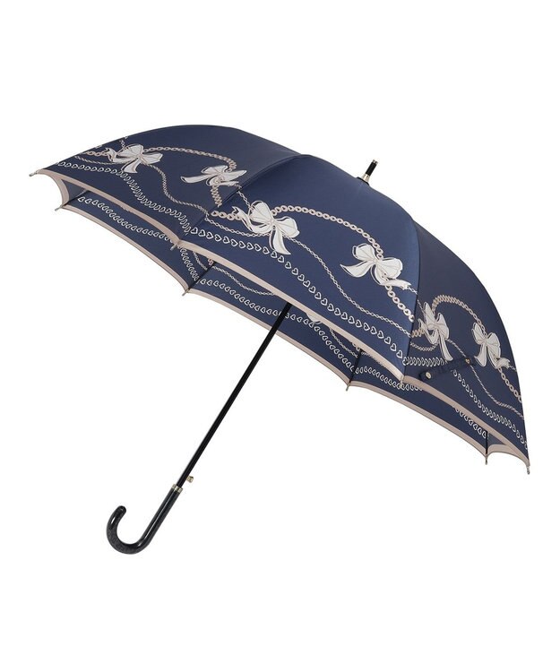 【雨傘】ランバン オン ブルー (LANVIN en Bleu) リボン ハート ナイロンサテン 長傘 MOONBAT ファッション通販  【公式通販】オンワード・クローゼット