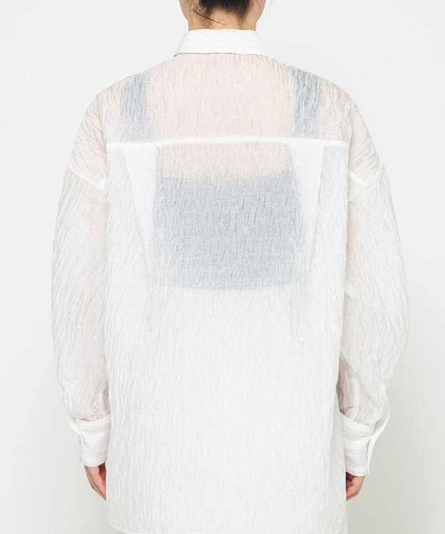 uncrave 【佐藤晴美さん着用】シアー ジャガード シャツ オフ