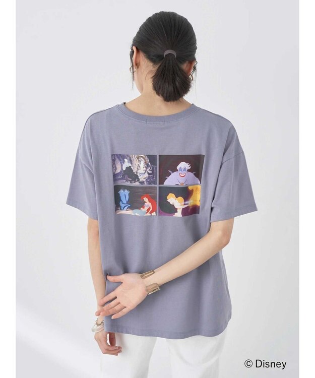 earth music&ecology リトル・マーメイド / プリントTee Charcoal Gray