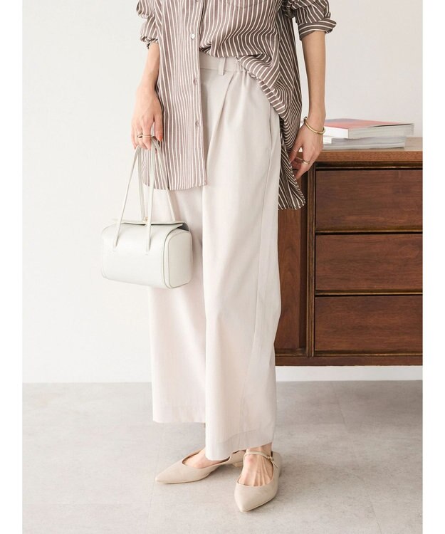 CRAFT STANDARD BOUTIQUE ポリトロイージーパンツ Gray Beige