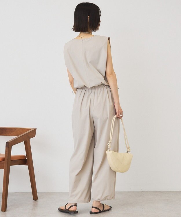 AMERICAN HOLIC 【マルチ機能】ドロストサロペット Gray Beige