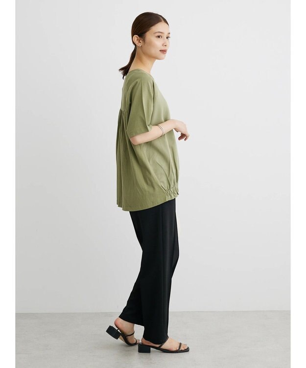 Green Parks 前ゴムドッキングカットプルオーバー Light Khaki