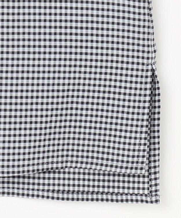 J.PRESS LADIES 【洗える】バイカラーギンガム&ストライプ ブラウス ネイビー系3