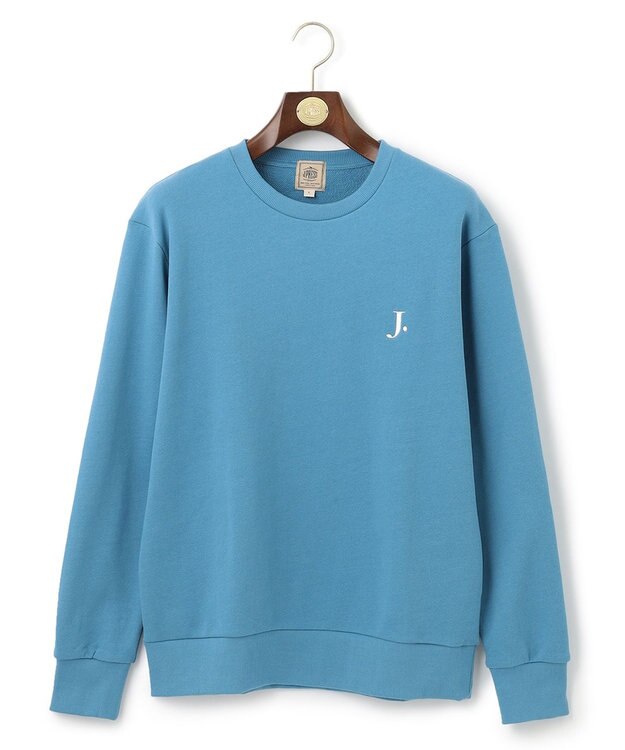J.PRESS MEN 【WEB限定】J刺繍クルーネック スウェット ターコイズブルー系