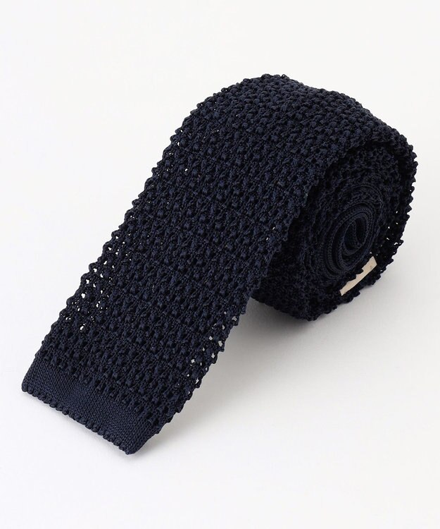 J.PRESS MEN 【J.PRESS KNIT TIE COLLECTION】無地 ニットネクタイ ネイビー系
