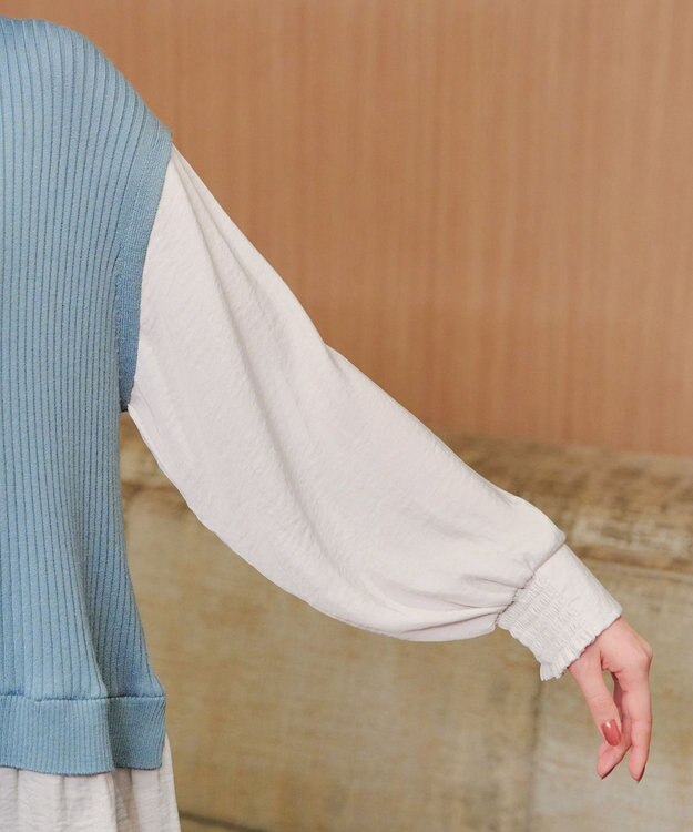 Tiaclasse ベストドッキングトップス ブルー×グレー