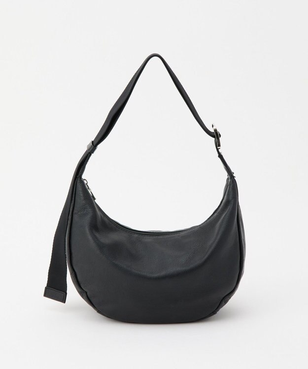 russet ソフトレザーラウンドショルダーバッグ(CE-1326-WEB) Black2