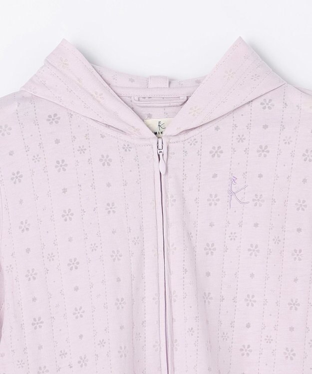 組曲 KIDS 【110-140㎝】 オパールレーシーパーカー ラベンダー