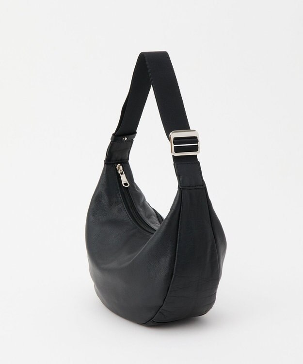 russet ソフトレザーラウンドショルダーバッグ(CE-1326-WEB) Black2