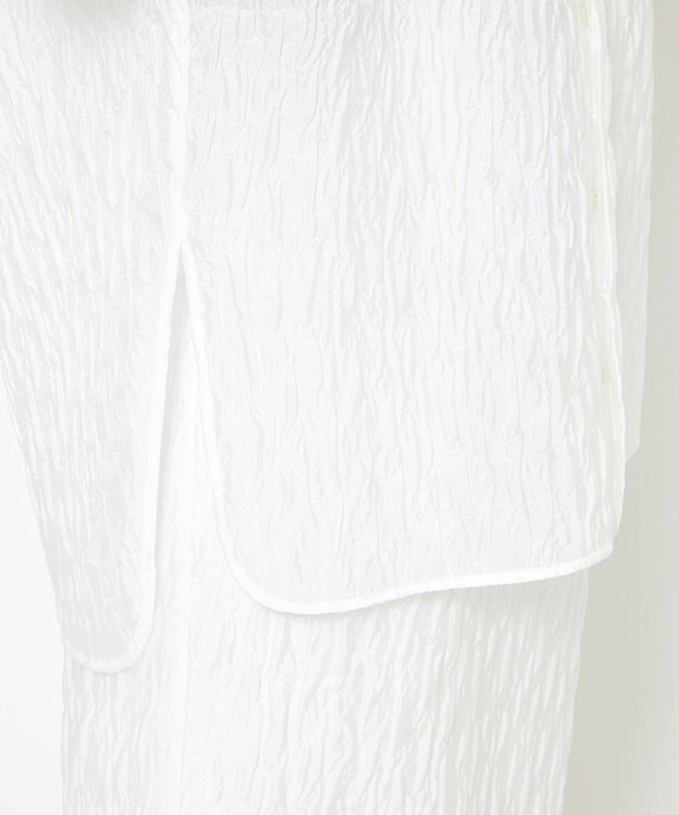 uncrave 【佐藤晴美さん着用】シアー ジャガード シャツ オフ