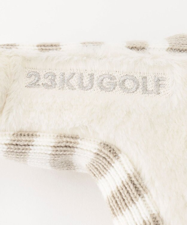 23区GOLF 【雑貨】ファー×ボーダー パターカバー ホワイト系