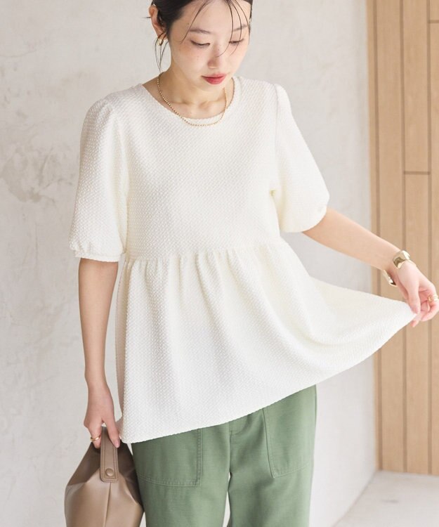 AMERICAN HOLIC フクレジャガードティアードプルオーバー Ivory