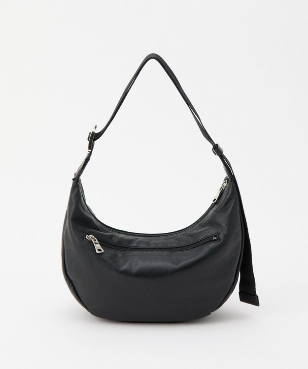 russet ソフトレザーラウンドショルダーバッグ(CE-1326-WEB) Black2